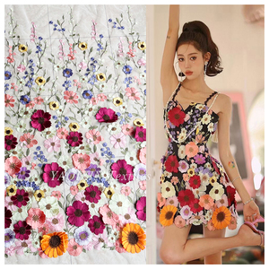 YX2116 tessuto 2025 di fascia alta in maglia di <span class=keywords><strong>Tulle</strong></span> <span class=keywords><strong>ricamato</strong></span> francese 3D <span class=keywords><strong>per</strong></span> <span class=keywords><strong>abiti</strong></span> da sera da donna - Product Image 4