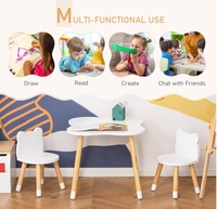 Ensemble table et chaises en bois pour enfants à bas prix Table d'activités en bois pour enfants Table et chaises d'anniversaire pour enfants