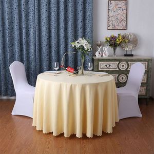 Polyester <b>Round</b> <b>Table</b> <b>Cloth</b> 3m White Wedding Luxury Tablecloth Cover for Event - Product Image 6