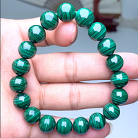 En gros 8mm Naturel Malachite Pierre De Guérison De Luxe Gemme Perlé Bracelet Charmes Accessoire De Mode