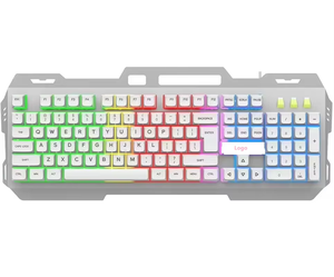 Bán buôn Bàn phím tùy chỉnh kích thước đầy đủ sắt tấm xây dựng cầu vồng Led Backlit USB bàn phím có dây - Product Image 1