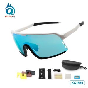 Lunettes de soleil polarisées interchangeables UV400 pour le cyclisme en extérieur, pour hommes, avec étui – Offre spéciale prévente - Product Image 2