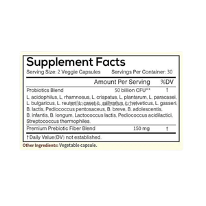 <span class=keywords><strong>500</strong></span>億<span class=keywords><strong>CFU</strong></span>プロバイオティクスカプセル | 20株 + 有機プレバイオティクス | 腸と免疫の健康 (OEM/ODM) - Product Image 2