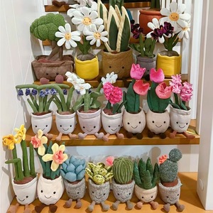 Juguetes <span class=keywords><strong>de</strong></span> Peluche <span class=keywords><strong>de</strong></span> Plantas Artificiales, Serie <span class=keywords><strong>de</strong></span> Macetas con Narcisos y Tulipanes, para <span class=keywords><strong>BROS</strong></span>, Decoraciones <span class=keywords><strong>de</strong></span> Peluche <span class=keywords><strong>de</strong></span> 10-35 cm, en Stock, Venta al Por Mayor - Product Image 1