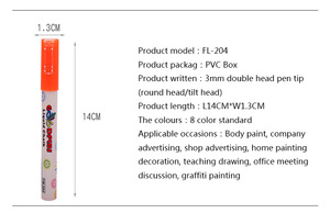 Marqueur à craie liquide 3 mm à pointe biseautée et ronde 2026 - Stylo effaçable à pointe fine pour verre, tableau blanc et tableau <span class=keywords><strong>de</strong></span> menu - Product Image 4
