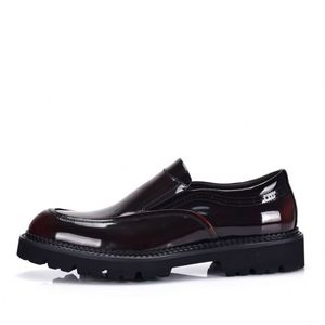 Nuevos Mocasines de Piel Genuina con Acabado Brillante para Hombre, Transpirables, para Otoño, Oficina, Trabajo, Impermeables, con Suela Gruesa, Estilo Británico, Casual - Product Image 3