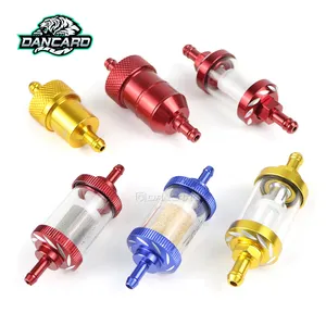 DANCARO Motorrad-Ölfilter CNC Aluminium Kraftstoff Gas-Benzinfilter universell für ATV Geländefahrrad Schmutzfahrrad Pitbike-Zubehör