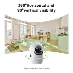 WESECUU Cámara de Seguridad Inalámbrica Interior PTZ de 3MP, Sistema de Seguridad Wifi con Diseño de Minions, Monitor para Bebés y Mascotas - Product Image 2