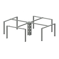 BERSON bureau table de lecture d'ordinateur pas cher pieds de table de bureau forme croisée 4 sièges cadre