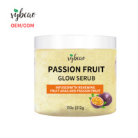 Passievrucht AHA Gel Lichaams- en Gezichts Scrub Verhelderende Exfoliërende Hydraterende Dieptereiniging Citrusachtige Zoete Geur Alle Huidtypen 11oz