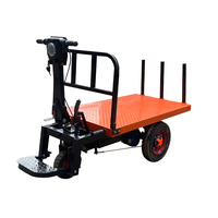 Chariot électrique à batterie 1000W, capacité de charge maximale 500 kg, chariot à plateau plat pour le transport de briques, petit chariot de travail à plateau plat