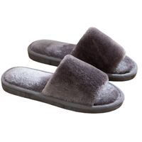 Chaussons d'intérieur pour femmes, en tissu de coton moelleux, avec logo personnalisé, confortables, doux et chauds pour la chambre à coucher, hiver