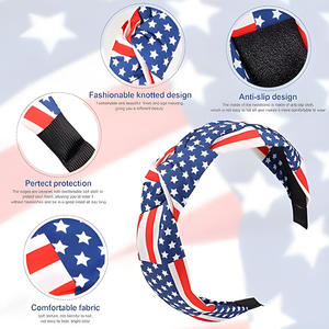 Diadema Personalizada con la Bandera de Estados Unidos, Diadema con Estrellas para el Día de la Independencia Americana, 4 de Julio, <span class=keywords><strong>Aro</strong></span> para el Cabello para Mujeres y Niñas, Regalos, Accesorios para el Cabello - Product Image 5