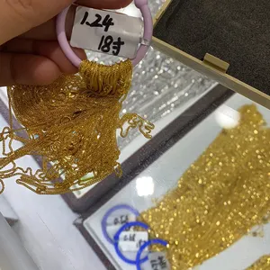 Au750 collana a catena in oro puro Chopin catena di grano in oro 18 carati accessori per gioielli fai da te vendita all'ingrosso promozione regalo da donna per donna