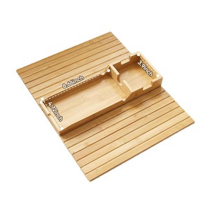 Plateau d'accoudoir en bambou avec porte-gobelet et emplacement pour téléphone pour canapé, boîte de rangement pour salon - Product Image 5