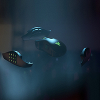 Souris de jeu sans fil Razer Naga Pro Configurations de plaques latérales interchangeables Focus 20K DPI Capteur optique Chroma RGB Lighting