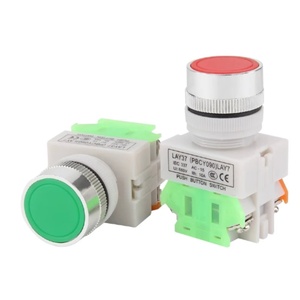 Interrupteur à bouton auto-réinitialisable / autobloquant Lay37-11bn Bouton plat 22mm Y090 - Product Image 2