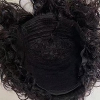 Perruque bon marché fabriquée à la machine, 100 % cheveux humains brésiliens, coupe pixie, perruques courtes bouclées crépues, boucles lâches, sans dentelle, avec frange pour femmes