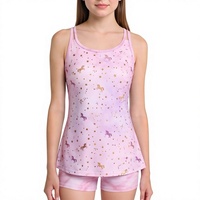 Maillot de bain 2 pièces en Spandex pour filles, haut de bain sans manches, short de compression, écologique, séchage rapide, vente en gros