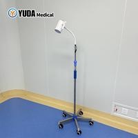 Lámpara de Examen Médico Ginecológico LED de Luz Fría con Certificación CE ISO, Iluminación de 50000 Lux, Temperatura de Color 4500-5500K, Cuello de Cisne