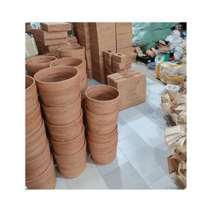 TOP QUALITY 2026 Premium Rattan Baskets For High End Retail Collections Pure 100% <b>Handmade</b> Clean Safe Long Lasting Home Decor - Product Image 2