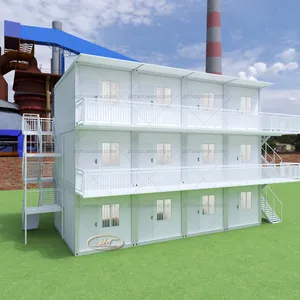 บ้านตู้คอนเทนเนอร์ที่มีเพดานสูงใช้ราคานักเรียนที่อยู่อาศัยภายใต้50K จีนโครงสร้างเหล็กสำเร็จรูปบ้านเซอร์เบีย