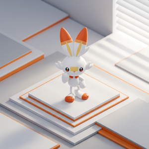 Kit de Modélisme en Plastique Bandai Pokémon AB0006 Quick!! Figurine sur le thème des animaux Scorbunny, jouet de collection facile à assembler - Product Image 1