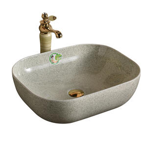 Lavabo de cerámica de arte redondo de estilo de lujo europeo Lavabo de baño de hotel con estilo europeo ligero - Product Image 3