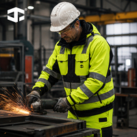 Veste de travail de protection JIADE pour hommes, veste antistatique FR, capuche amovible, réfléchissante, pour l'industrie pétrolière, chimique, de la construction