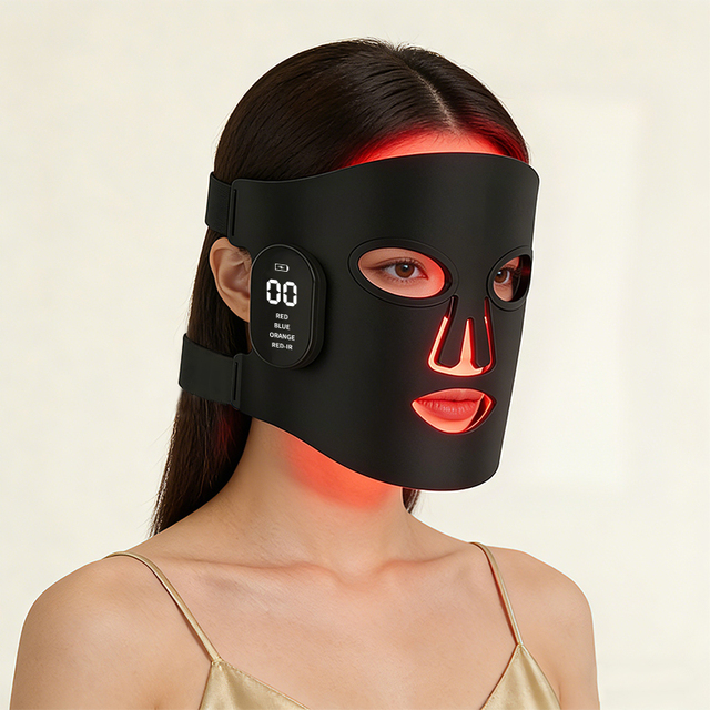 Yanxer Salon Level 390-850nm Adjustable Silicone Hand Held for Skin LED Infrared Red Light Therapy Photon Nose Face Mask