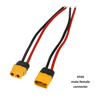 كابل توصيل XT60 ذكر وأنثى، سلك سيليكون مع موصل XT60 لبطارية طائرات RC بدون طيار