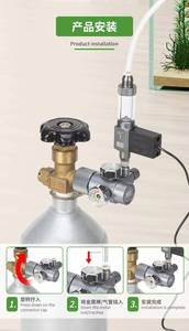 Regulador de Presión de <span class=keywords><strong>CO2</strong></span> <span class=keywords><strong>Mini</strong></span> de Ensamblaje Rápido con Doble Manómetro, Apertura Lateral, de Aluminio para Acuarios y Accesorios - Product Image 5