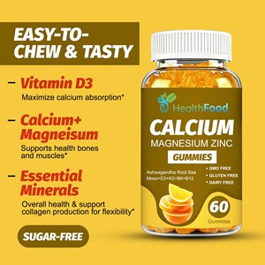 Gomitas de Calcio, Magnesio y Zinc al por Mayor de Fábrica, Favorecen el Refuerzo del Sistema Inmunitario con Potasio, Suplemento Dietético - Product Image 2
