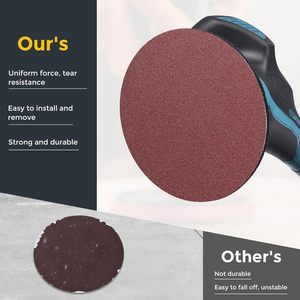 Papel de Lija Rojo de Alta Calidad de 5 Pulgadas (125 mm), 250 g, Papel Alemán, Herramientas para Lijadora Orbital sin Escobillas - Product Image 2