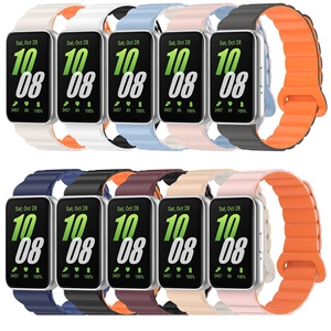 <span class=keywords><strong>Bracelet</strong></span> de <span class=keywords><strong>montre</strong></span> magnétique en silicone de luxe pour Samsung Galaxy Fit 3, <span class=keywords><strong>bracelet</strong></span> de <span class=keywords><strong>montre</strong></span> tout-en-un avec connecteur métallique - Product Image 1