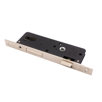 Ensemble de poignées de porte à mortaise en aluminium de luxe, modernes, sécurisées et pour l'intimité, pour portes intérieures en bois, avec serrures en plaque de fer de fabrication industrielle