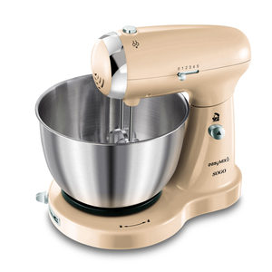 Batteur sur socle Sogo EasyMix, 5 vitesses, bol en acier inoxydable, mélangeur de cuisine beige - Product Image 1