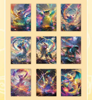 Cartes de collection Junyi Culture Pokemoned Polaroids Tear Fun Cards, personnages d'anime Pikachu, Charizard, Eevee, cadeaux pour enfants