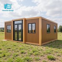 Petite villa préfabriquée de 20 pieds 40 pieds avec cuisine hôtels salles de bains maison en conteneur extensible préfabriquée en acier