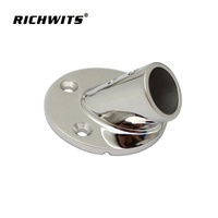 Accessoires de garde-corps en câble en acier inoxydable marin 316 de qualité supérieure, base ronde marine à 45 degrés pour bateau