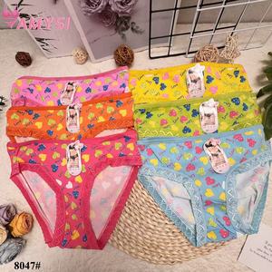 Amysi 8157 #   Goedkope damesondergoed strings melksijden kant taille liefde perzik patroon bedrukt ademend groothandel - Product Image 3