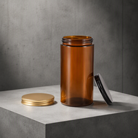 Pot en verre avec couvercles pour crème cosmétique, impression sérigraphique personnalisée avec logo, estampage à chaud doré, aluminium, 100 ml, 250 ml