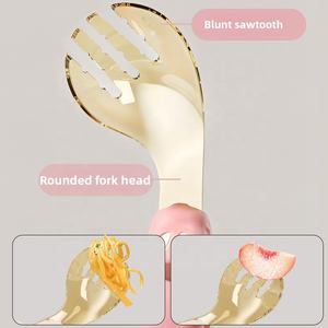 Juego <span class=keywords><strong>de</strong></span> cuchara y tenedor para bebé <span class=keywords><strong>de</strong></span> salida <span class=keywords><strong>de</strong></span> fábrica Utensilios <span class=keywords><strong>de</strong></span> plástico <span class=keywords><strong>de</strong></span> grado alimenticio para comer Entrenamiento sin BPA con precio competitivo - Product Image 4