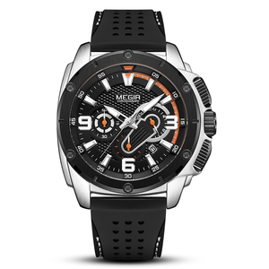 MEGIR hommes montres horloge Sport montre militaire hommes Silicone chronographe Quartz montres homme Reloj Hombre 2147 - Product Image 4