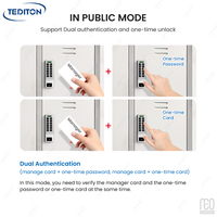 Tediton NEO Serrure de casier à code sans clé NFC robuste pour armoire extérieure et classeur avec serrures numériques