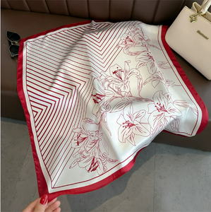 ผ้าโพกหัวหลากสี2025ผู้หญิงผ้าพันคอผ้าไหมใช้ขนาด70ซม - Product Image 1