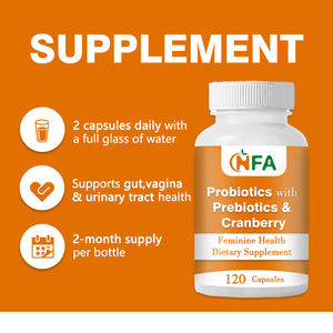 Probióticos personalizados con prebióticos Mezcla de equilibrio de la flora vaginal y probióticos de limpieza del tracto urinario con cápsulas de prebióticos - Product Image 4