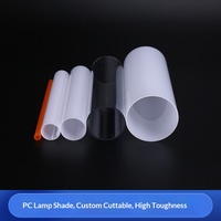 Couverture de lampe LED : Tube diffuseur de lumière en PC, blanc laiteux, haute transparence, tube décoratif rond