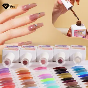 R S Nail UV Gel Base Coat Shine Non Wipe Top Coat Diy Nail Gel Polish Color 180 Clear UV Led Gel Nail Polish Finish Cover - Product Image 1