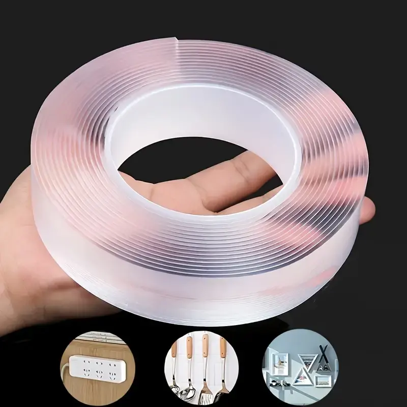 YOUJIANG Customized Waterproof Transparent Double Sided Sticky Washable Sticking Reusable Adhesive Acrylic Nano Tape